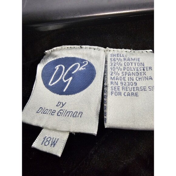 DG2 Diane Gilman Jeans Studded Black Size 18 Embellished on legs and pockets - Picture 5 of 5